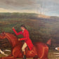 English Fox Hunting Scene Horse Hounds Large Oil Painting by M.cDowell, Framed