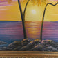 M Gordon Signed Oil Painting Tropical Sunset Seascape Ocean Landscape Framed