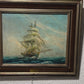 H. De Ruyser Vintage oil painting on canvas, Seascape, Framed