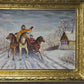 1990 Artist V.Vasilyev Oil painting on canvas Genre scene "Festival Maslenitsa"