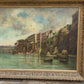 1894 Nicholas Briganti (1861-1944) Antique oil painting cityscape Italy Sorrento