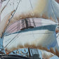 Original Marine Oil Painting Tall Ship on Open Sea | Nautical Seascape Art