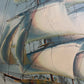 Original Oil painting on canvas seascape, Sailing Ship, signed Also, Gold Frame
