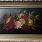 Antique 19 century oil painting on canvas, Still life, Roses, Framed, Unsigned