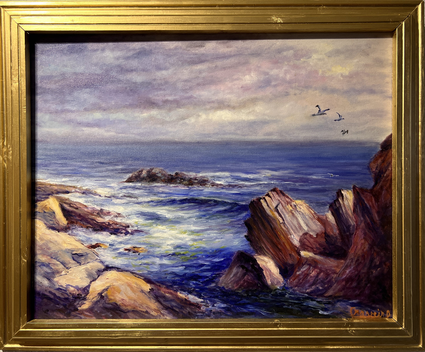 Original Oil painting on canvas, seascape, Attr. to Fernando VARELA CLAVEIRO