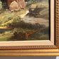 Italian School, large vintage oil painting on canvas, Landscape, Signed, Framed