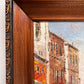 Original Oil painting on canvas, Italy, Venice, Canal view, Framed