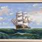 Davis Large Oil painting on canvas, Seascape, Sailing Ship in the ocean, Framed