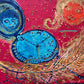 Textured Abstract Painting on Canvas by Serg Graff, "Time Loop", COA