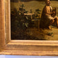 Antique 19C. Oil painting on canvas, neoclassical Scene, Homer playing his Lyre