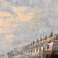 Vintage oil painting on canvas Paris street view, Unframed, Unsigned