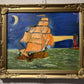 Original Oil painting on canvas by Serg Graff, seascape, sailing ship , COA