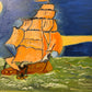 Original Oil painting on canvas by Serg Graff, seascape, sailing ship , COA