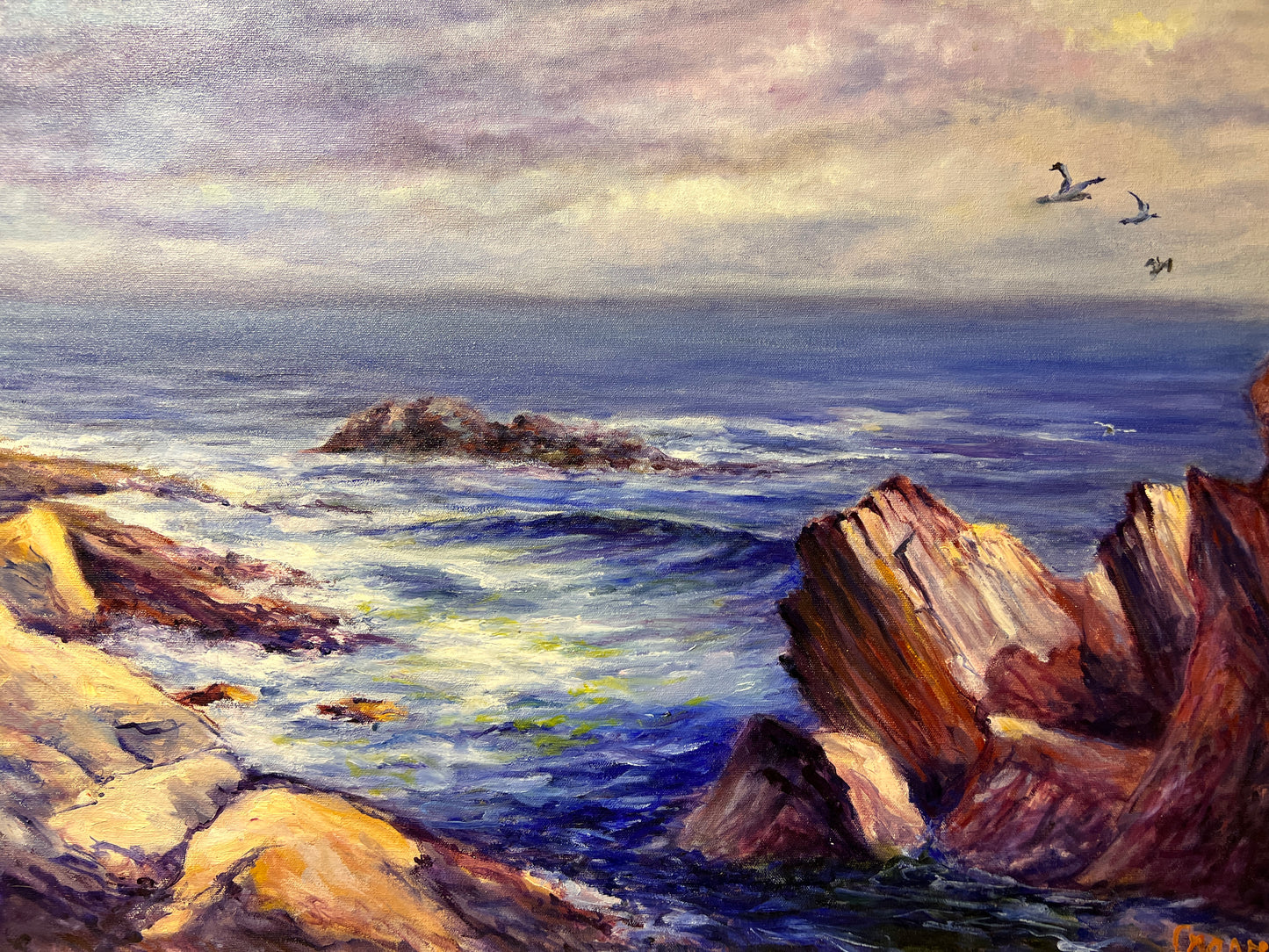 Original Oil painting on canvas, seascape, Attr. to Fernando VARELA CLAVEIRO