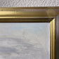 Artist E.F. Fuller Original Painting on canvas, Seascape, Sailboat. Dated