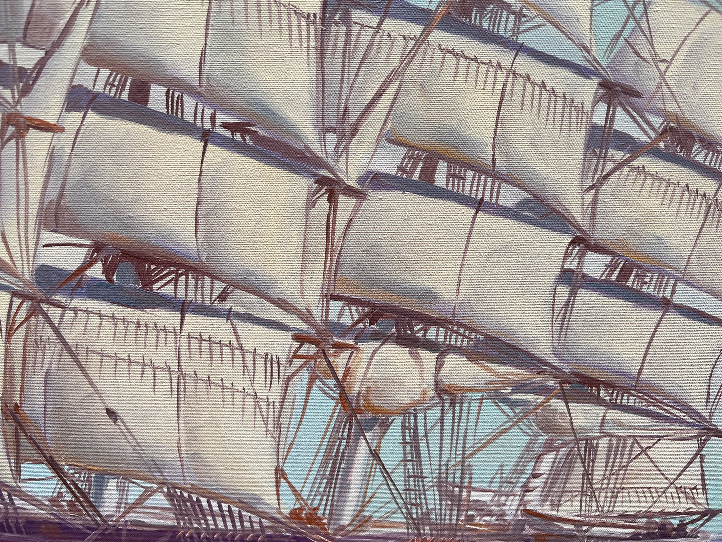 Humberto da Silva Fernandes(1937-2005)Clipper Ship Huge Oil Painting on Canvas