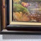 Antique oil painting on canvas, Landscape, Cows, Unsigned, Framed