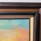 Antique oil painting on canvas, Landscape, Cows, Unsigned, Framed