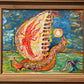 Acrylic painting on canvas by S.Graff, seascape, "Futuristic Schooner" , COA