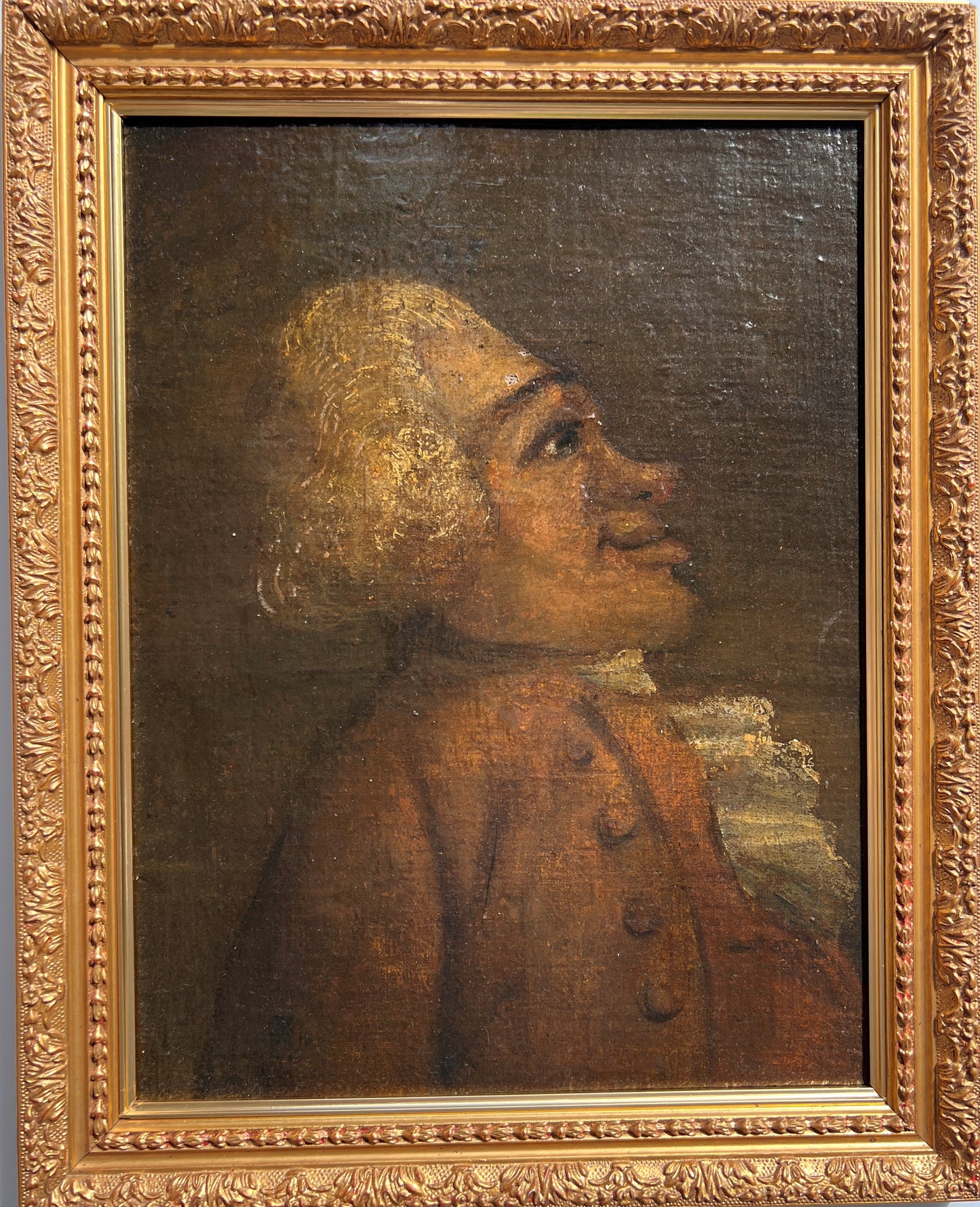 18th C, Original Oil on Canvas, Attrib. THOMAS PATCH (UK, 1725-1782),Caricature