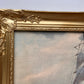 Large Antique T. BAILEY Original Oil Painting on canvas Ship on the Ocean