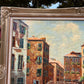 Huge Vintage oil painting on canvas, Venice, Italy, Artist Anyer Rou, Framed