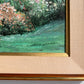 American Artist Sally Wagner Vintage 1990 painting on canvas, Flowers Garden