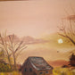 Vintage  Original Oil Painting on canvas Landscape, Signed J.Newbold,dated