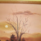 Vintage  Original Oil Painting on canvas Landscape, Signed J.Newbold,dated
