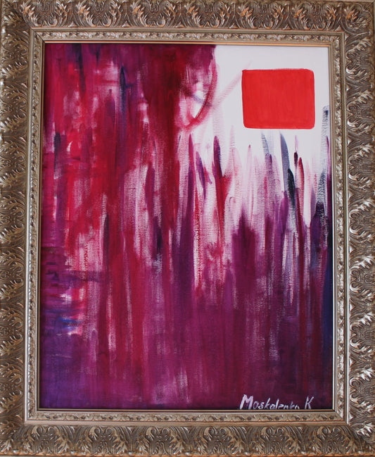 Original Oil painting on canvas, Abstract, Signed, Dated