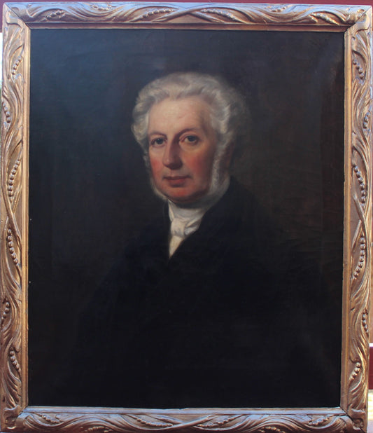 Listed Artist Samuel West (1810-1867) Antique oil on canvas, Dated 1860,Portrait