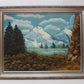 Vintage  oil painting on canvas, landscape, mountain view, signed R.Dean,framed