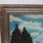 Vintage  oil painting on canvas, landscape, mountain view, signed R.Dean,framed