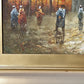 Original oil painting on canvas, cityscape, Paris, unsigned, framed