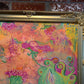 Original Abstract Painting on Canvas , Signed Serg Graff, COA, framed