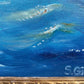 Oil Painting on Canvas, Seascape, Lonely Sailboat on the High Seas, Signed, COA