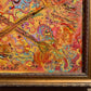 Oil Painting on Canvas, Fantasy Abstract Style, Signed S.Graff,COA, Gilt Frame