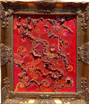Textured Abstract Painting on Canvas by Serg Graff "Mysterious Patterns" COA