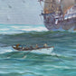 Humberto da Silva Fernandes(1937-2005)Clipper Ship Large Oil Painting on Canvas