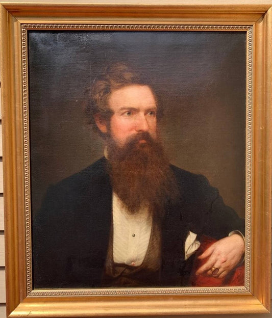 ORIGINAL 1860 Famous American Artist Henry Peters Gray (1819-1877) antique oil on canvas, portrait