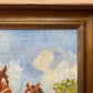 1938 Danish Vintage/antique oil painting on canvas, Horses, Signed dated