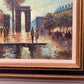 Original oil painting on canvas France, Paris, Triumphal Arch, Signed, Framed