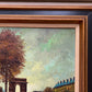 Original oil painting on canvas France, Paris, Triumphal Arch, Signed, Framed