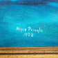 Acrylic on canvas board painting of a ship signed Alyce Pringle 1978 framed