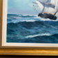 Listed American Artist Malcolm Waite (XX), oil painting, Seascape, Sailing Ship