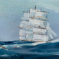 Listed American Artist Malcolm Waite (XX), oil painting, Seascape, Sailing Ship