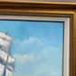 Listed American Artist Malcolm Waite (XX), oil painting, Seascape, Sailing Ship