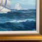 Listed American Artist Malcolm Waite (XX), oil painting, Seascape, Sailing Ship