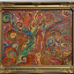 Textured Abstract Painting on Canvas by Serg Graff, "Magical Friends", COA