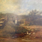 George Whitton Johnstone (British1849-1901) Antique 1876 oil painting Landscape